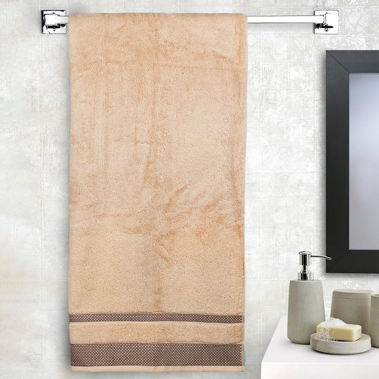 SPACES Hygro Light Yellow Textured Cotton Bath Towel - 75x150cm