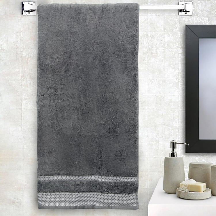 SPACES Hygro Grey Cotton Soft Bath Towel - 75x150cm