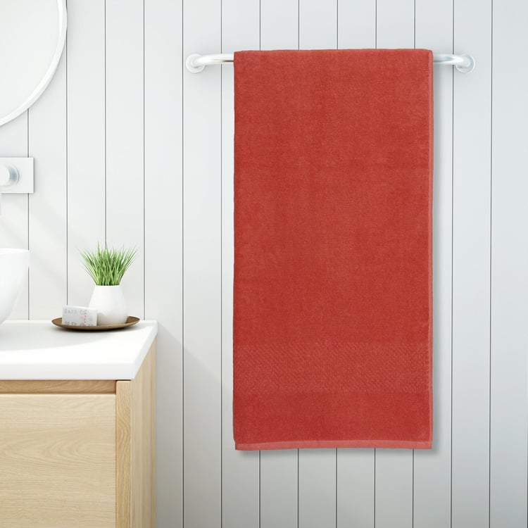 SPACES Swift Dry Red Cotton Quick-Dry Bath Towel - 75x150cm