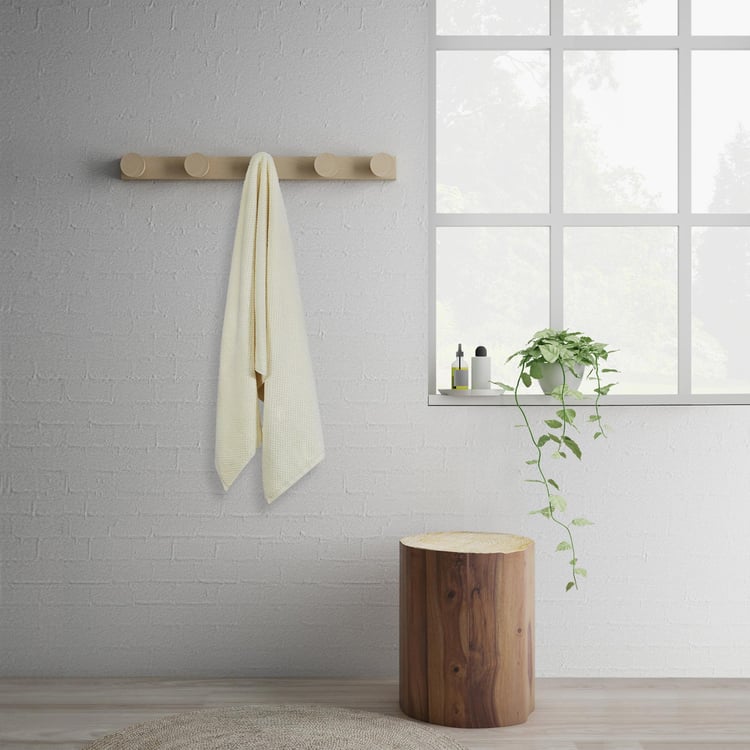 SPACES Swift Dry Beige Textured Cotton Bath Towel - 75x150cm