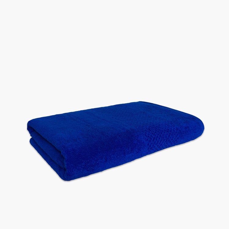 SPACES Swift Dry Blue Textured Cotton Bath Towel - 75x150cm