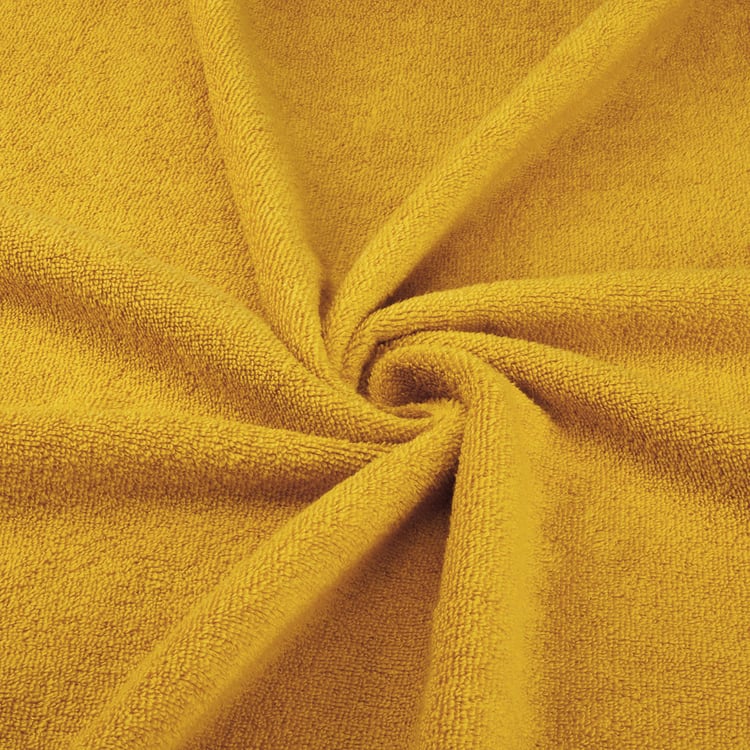 SPACES Swift Dry Yellow Textured Cotton Bath Towel - 75x150cm