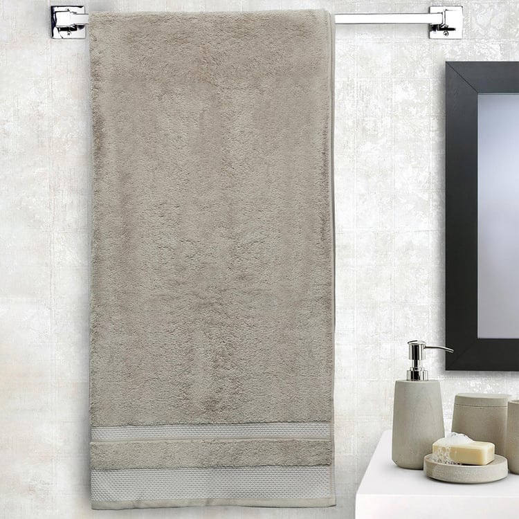 SPACES Hygro Brown Textured Cotton Bath Towel – 75x150cm
