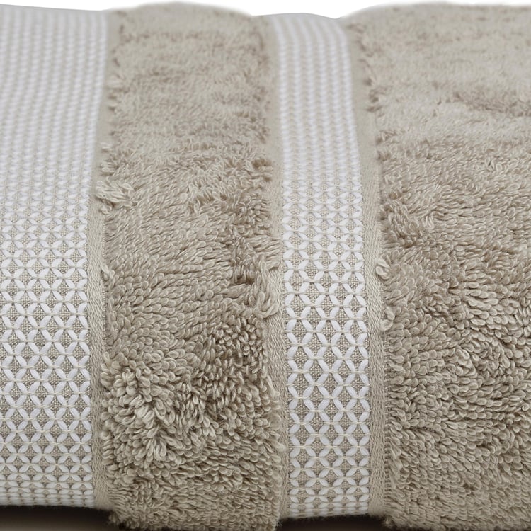 SPACES Hygro Brown Textured Cotton Bath Towel – 75x150cm