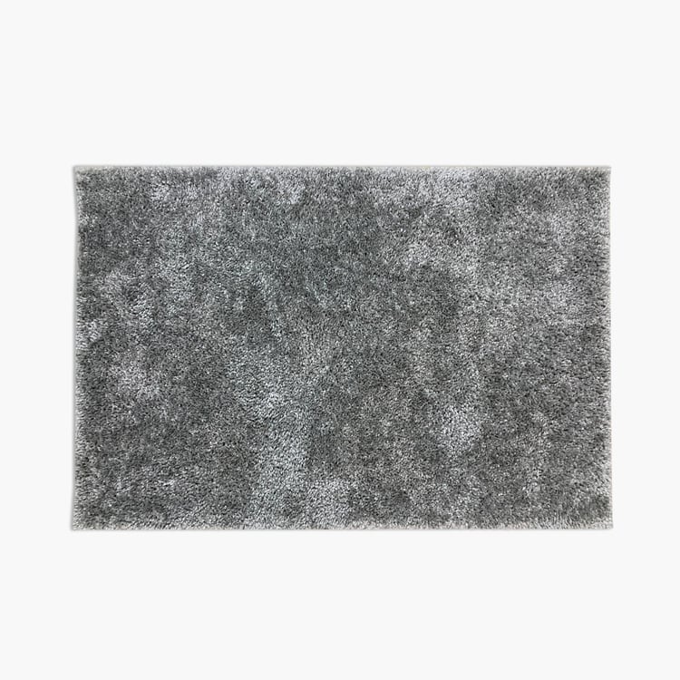 Spaces Large Size Luxury Cushlon Grey Textured Anti-Skid Door Mat - 49X80Cm