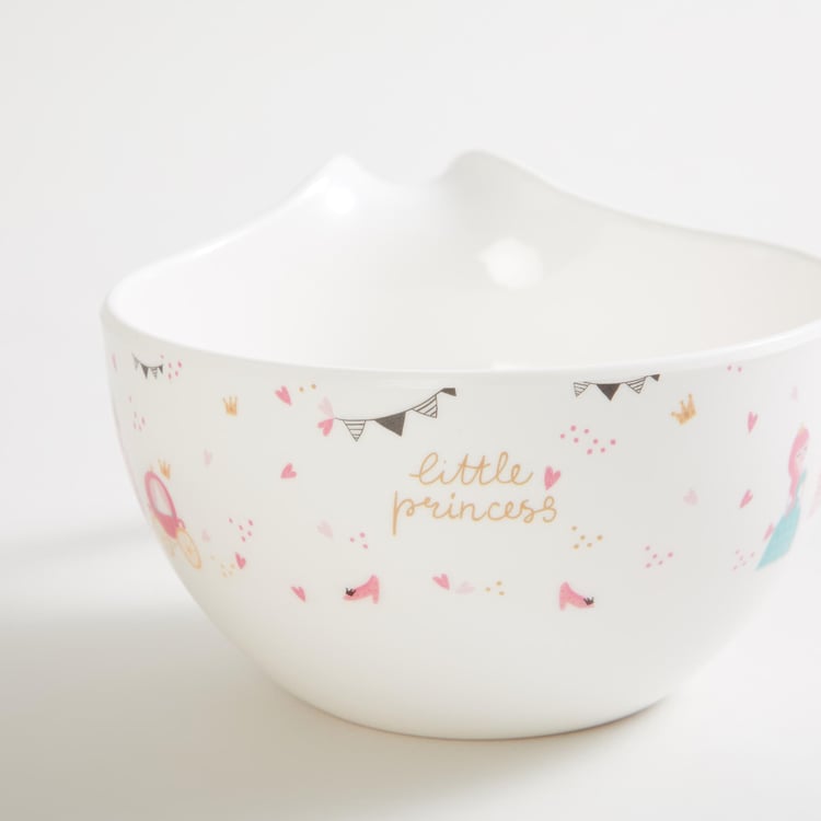 Glee Unicone White Printed Melamine Noodles Bowl - 14cm