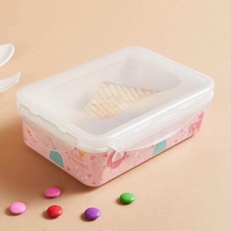 Glee Unicone Multicolour Printed Melamine Rectangular Lunch Box