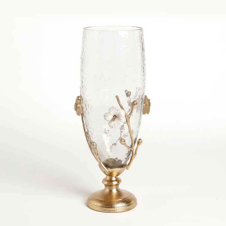 Moksha Decor Glass Hurricane Candle Holder