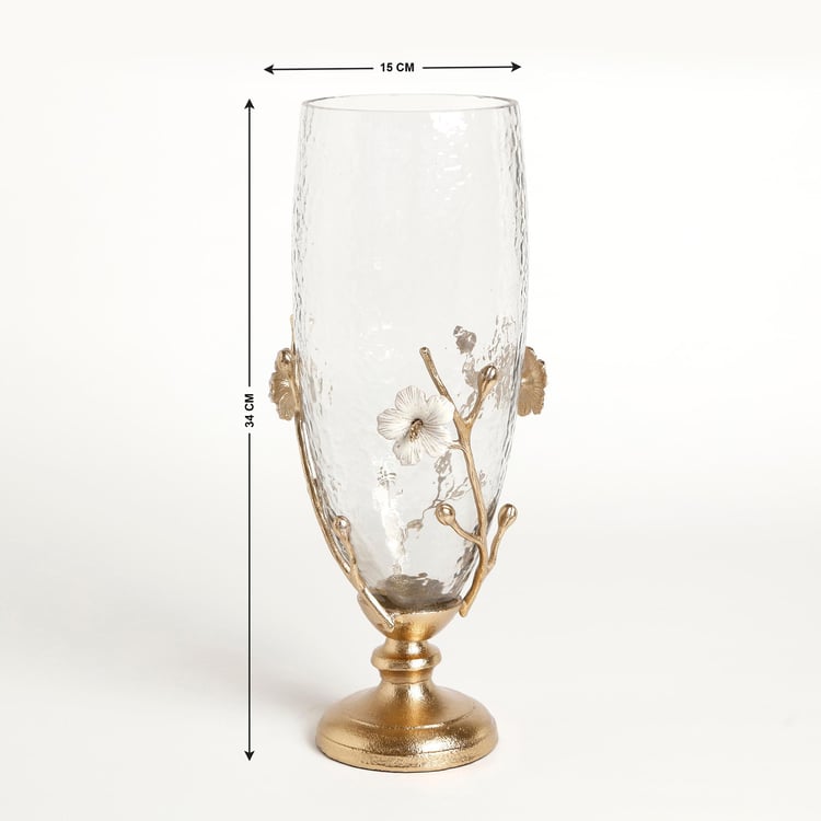 Moksha Decor Glass Hurricane Candle Holder