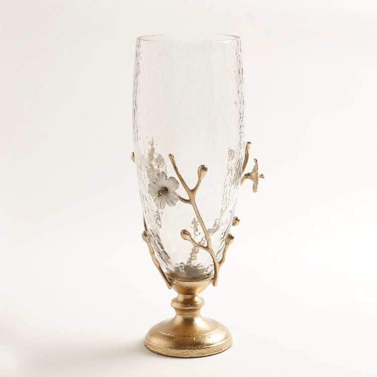 Moksha Decor Glass Hurricane Candle Holder