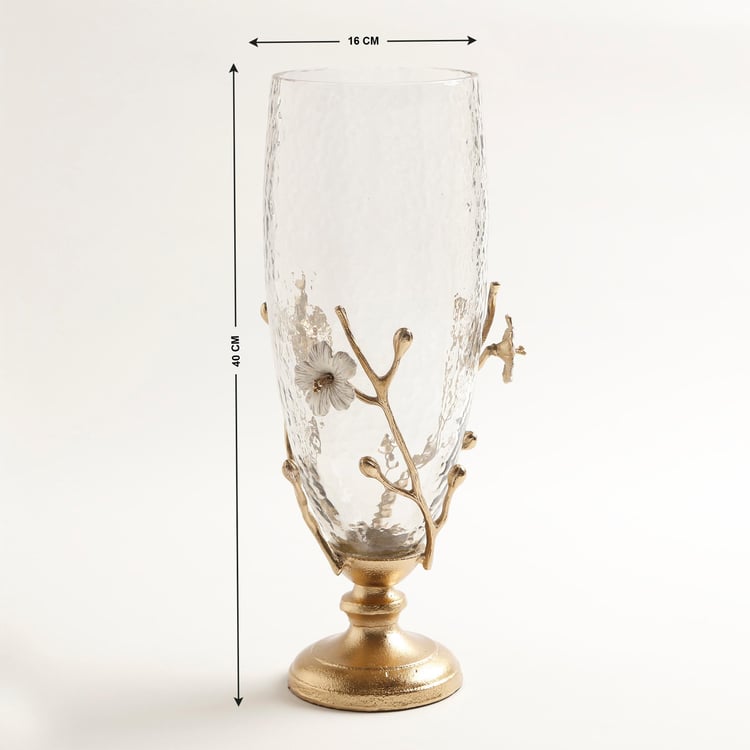 Moksha Decor Glass Hurricane Candle Holder