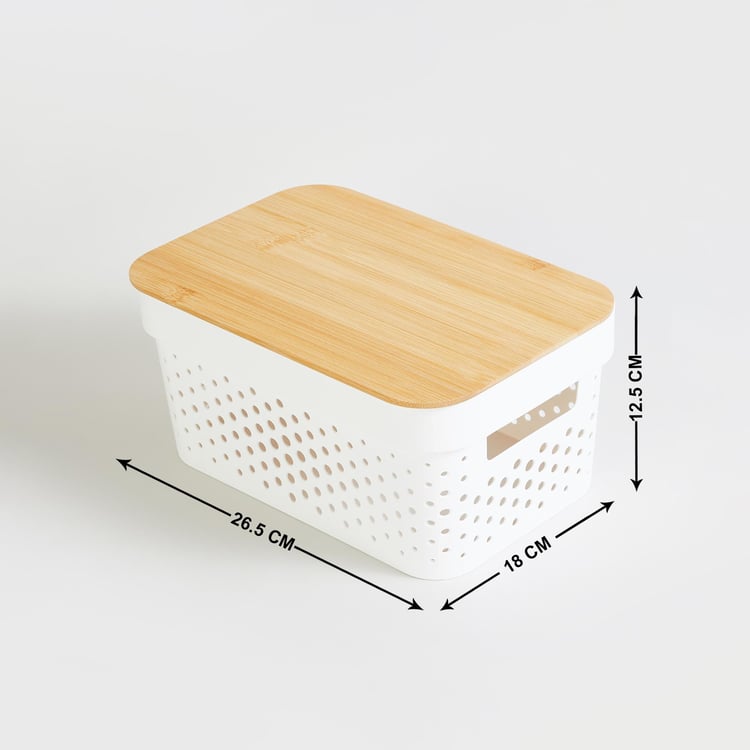 Regan Plastic Storage Box with Bamboo Lid