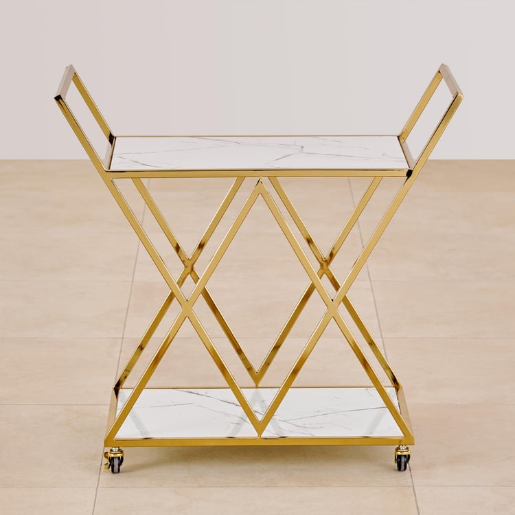 Bianca Serving Trolley - Gold