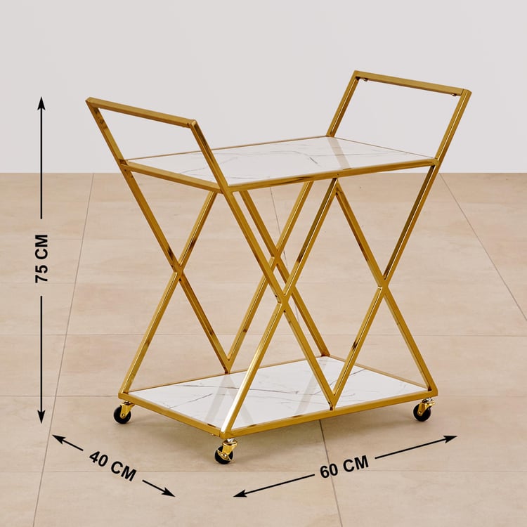 Bianca Serving Trolley - Gold