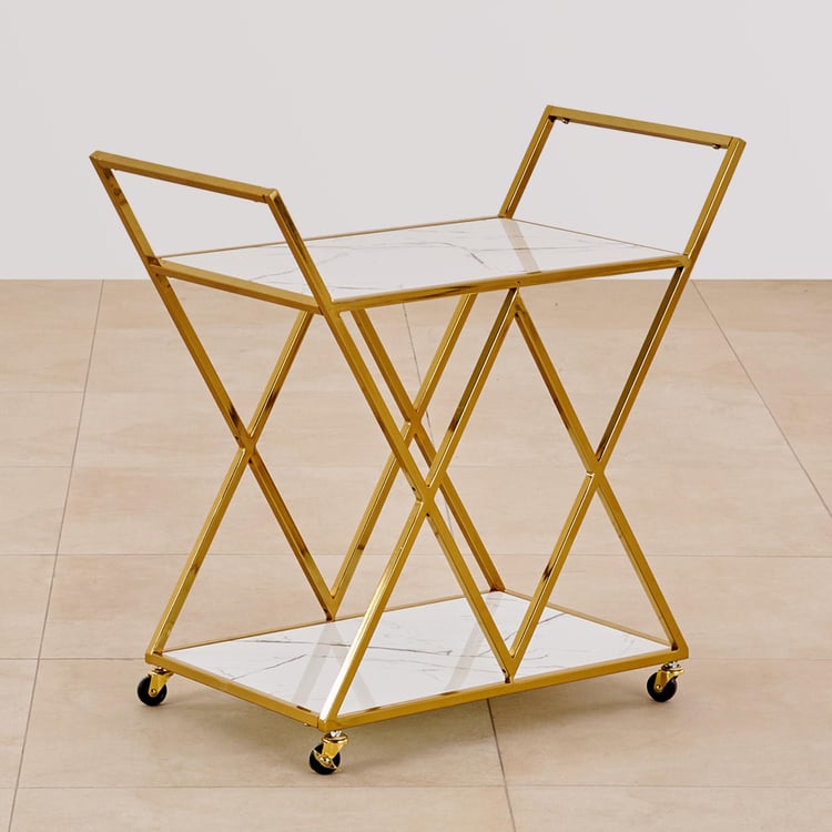 Bianca Serving Trolley - Gold