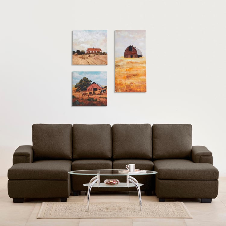 Signature NXT Fabric 4-Seater Sofa with Left and Right Chaise - Brown