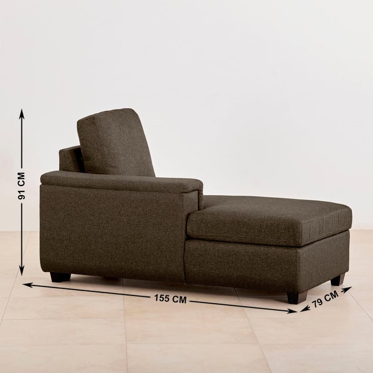 Signature NXT Fabric 4-Seater Sofa with Left and Right Chaise - Brown