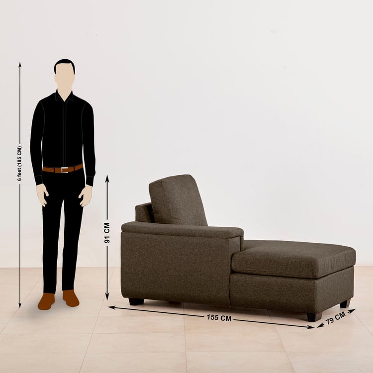 Signature NXT Fabric 4-Seater Sofa with Left and Right Chaise - Brown