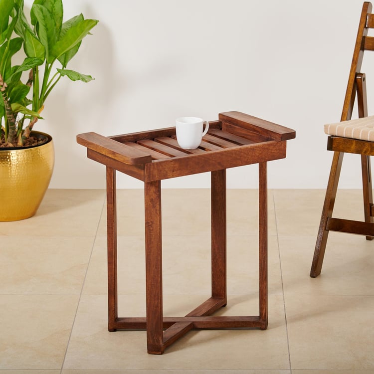 Romero Mango Wood Garden Tray Table - Brown