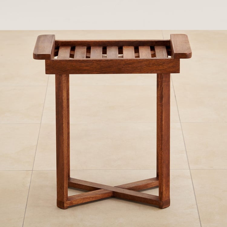 Romero Mango Wood Garden Tray Table - Brown