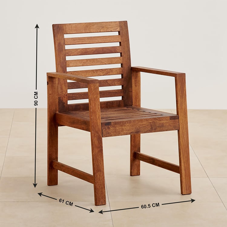 Romero Mango Wood Outdoor Chair - Brown