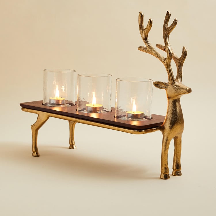 Tropical Paradise Metal Reindeer Votive Holder