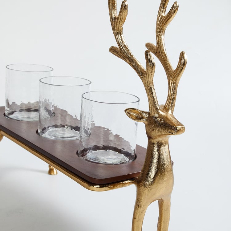 Tropical Paradise Metal Reindeer Votive Holder