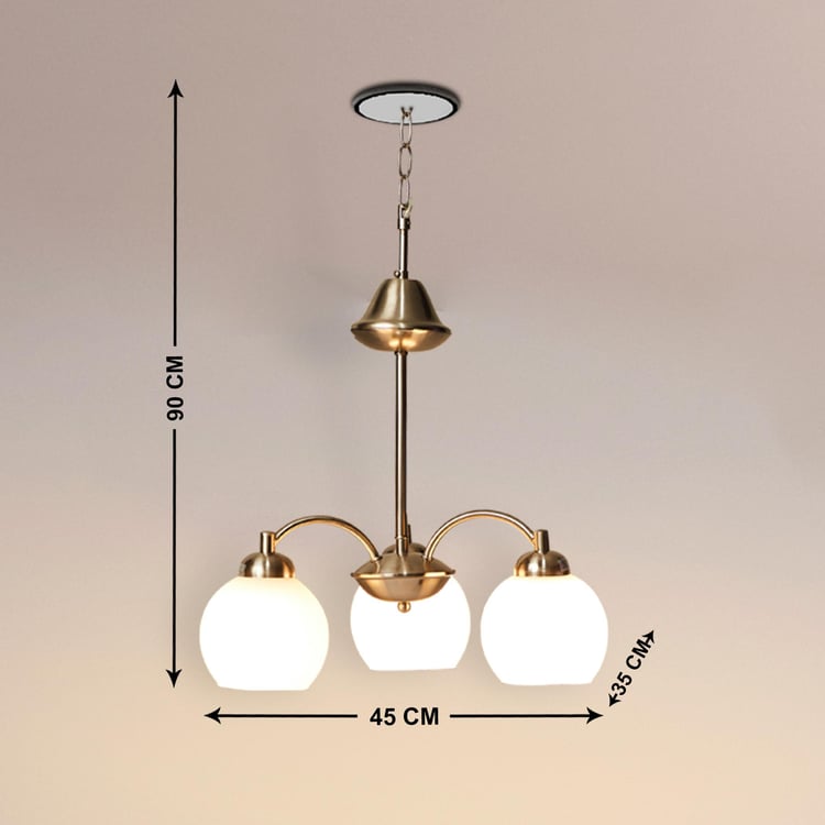 Melody Lustre Metal and Glass Ceiling Lamp