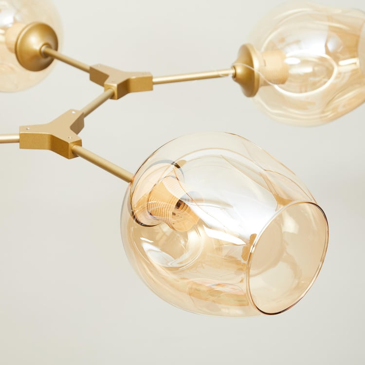 Melody Lustre Metal and Glass Ceiling Lamp