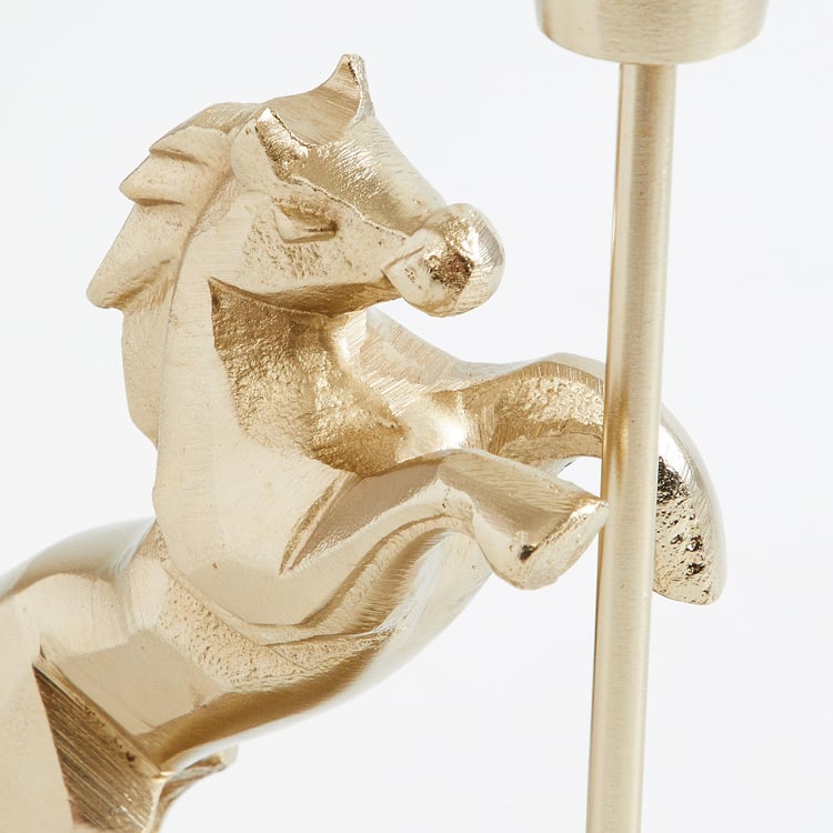 Tropical Paradise Metal Horse Candle Holder