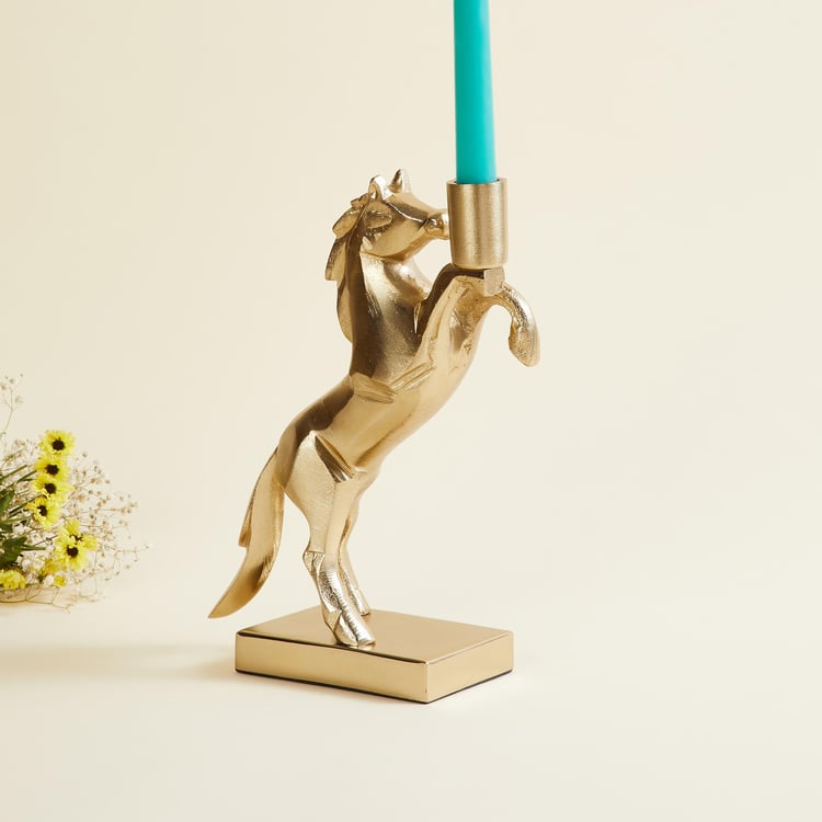 Tropical Paradise Metal Horse Candle Holder