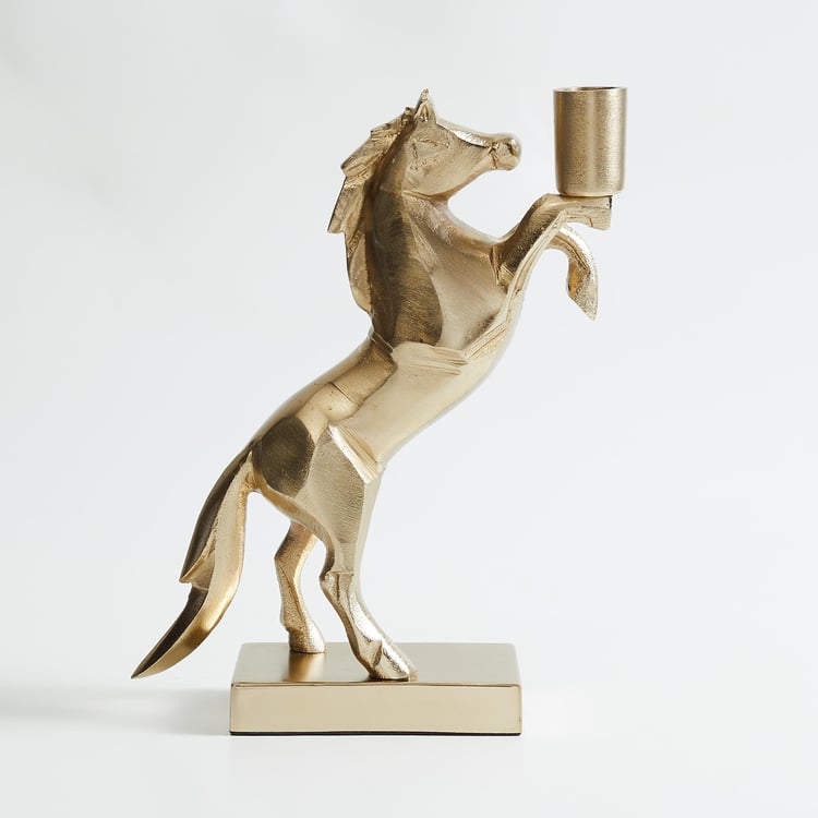 Tropical Paradise Metal Horse Candle Holder