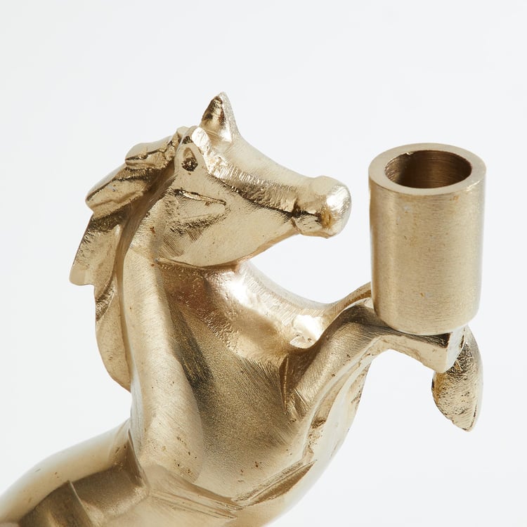 Tropical Paradise Metal Horse Candle Holder