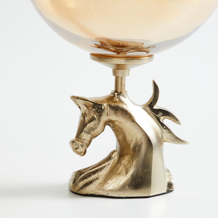 Tropical Paradise Glass Horse Vase