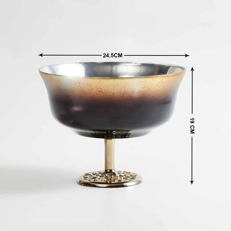 Mystique Glass Decorative Bowl with Stand