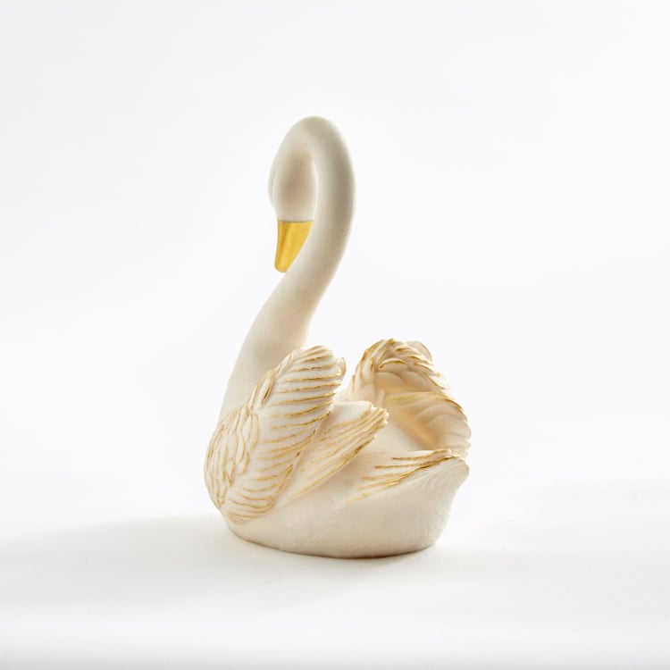 Magnus Set of 2 Polyresin Swan Figurines