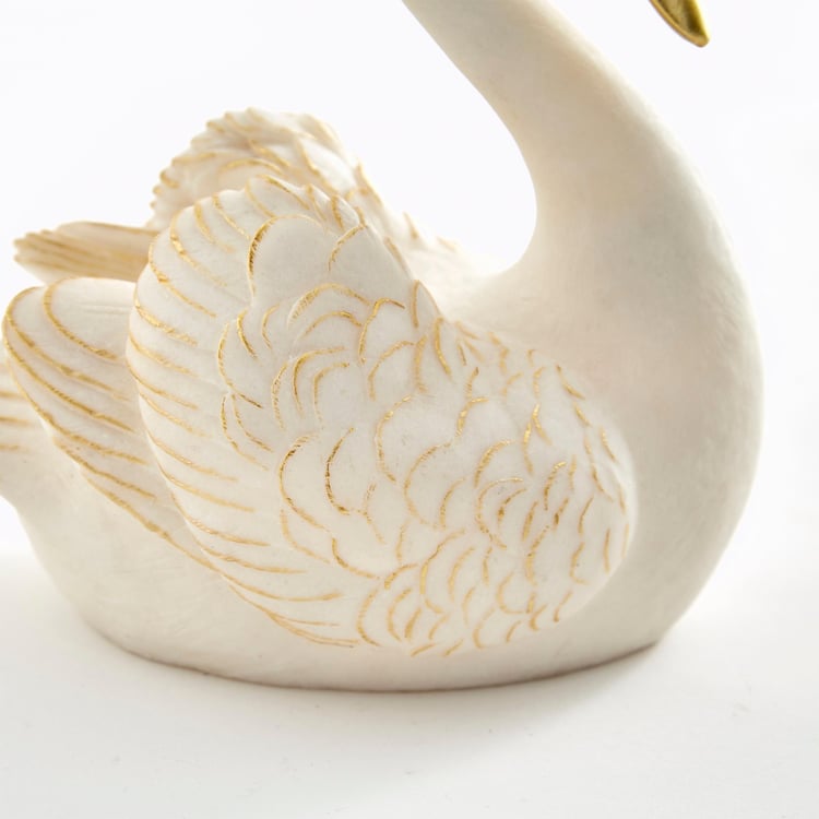 Magnus Set of 2 Polyresin Swan Figurines