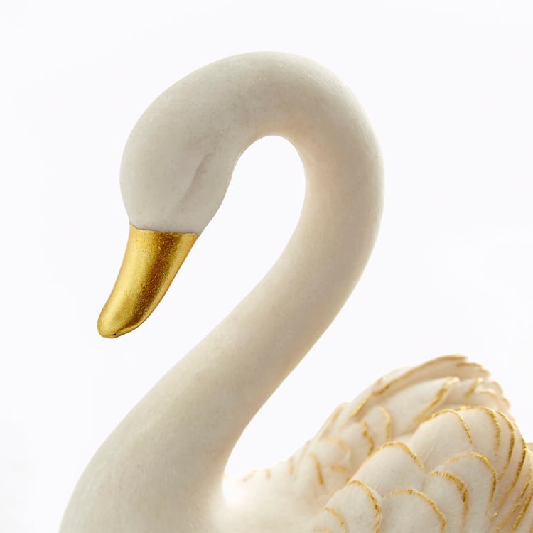 Magnus Set of 2 Polyresin Swan Figurines