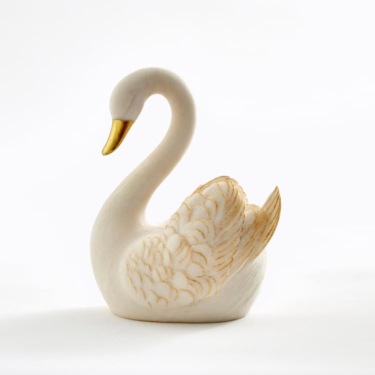 Magnus Set of 2 Polyresin Swan Figurines