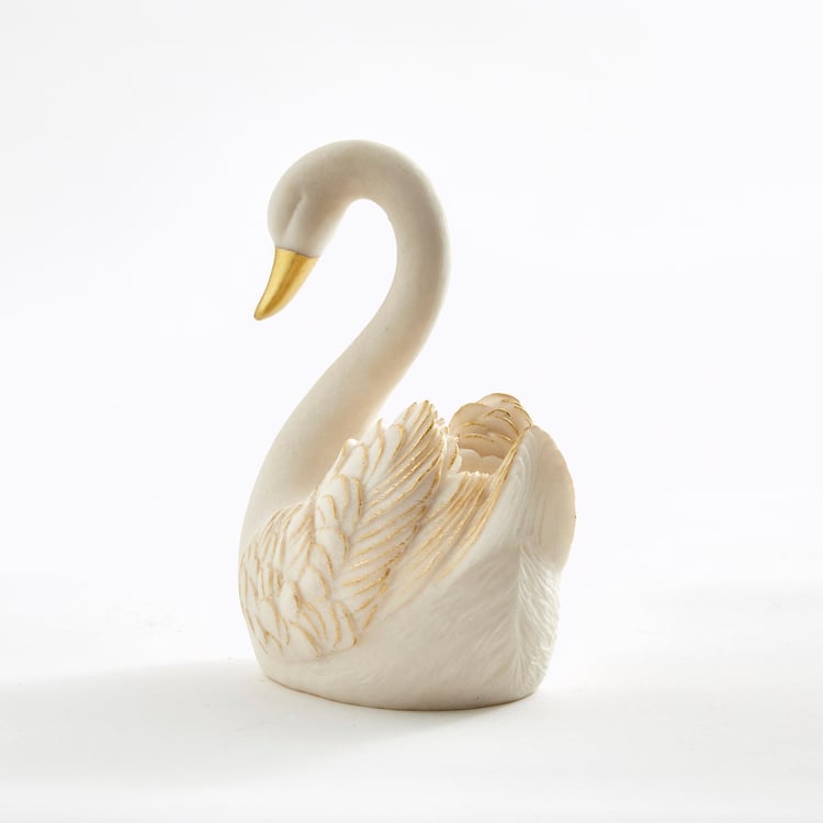 Magnus Set of 2 Polyresin Swan Figurines