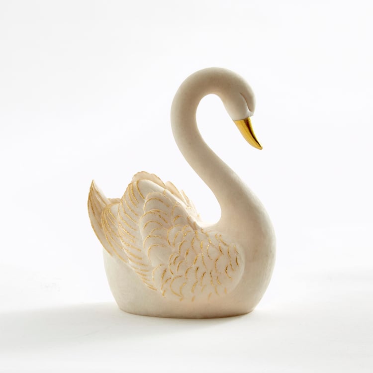 Magnus Set of 2 Polyresin Swan Figurines