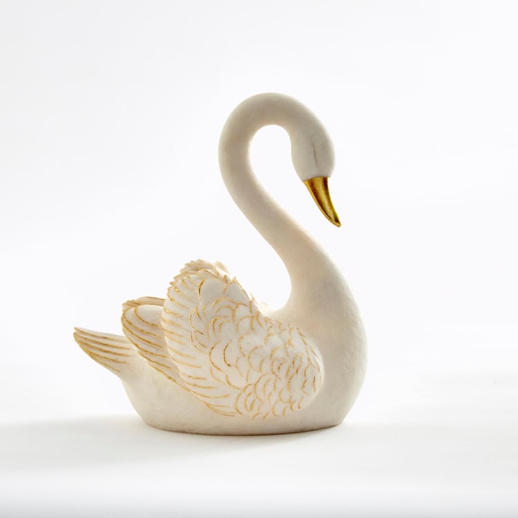 Magnus Set of 2 Polyresin Swan Figurines