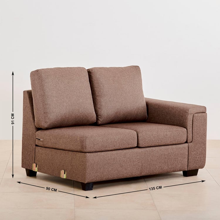 Signature Fabric 7-Seater Sectional Sofa - Brown