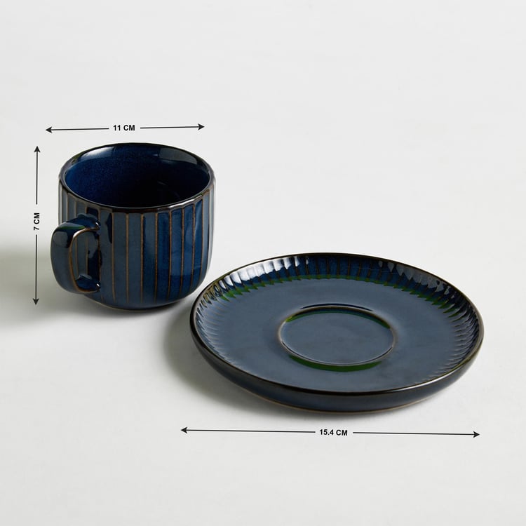 Cadenza Somber Stoneware Cup and Saucer - 200ml