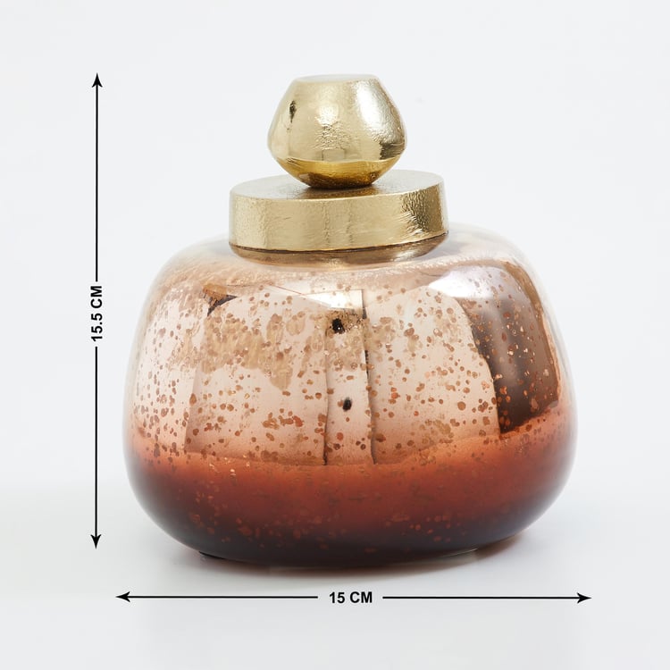 Eternity Pebble Glass Decorative Canister