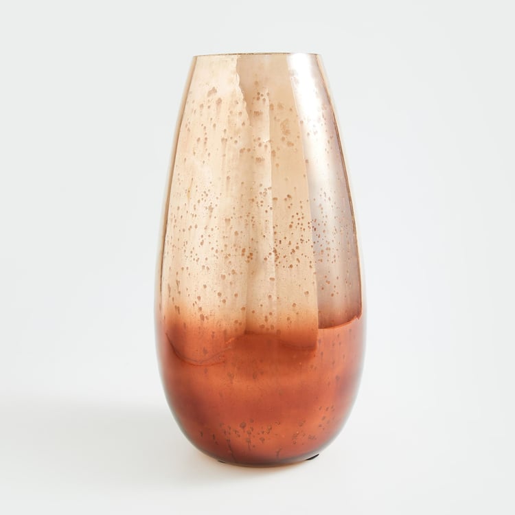 Eternity Brown Printed Aluminium Oval Vase