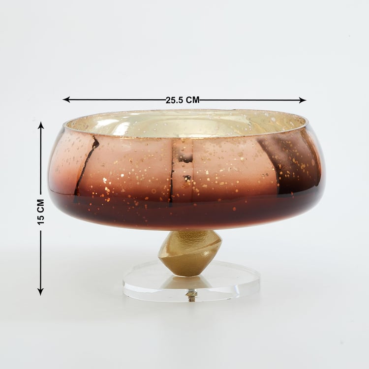 Eternity Glass Decorative Bowl with Base