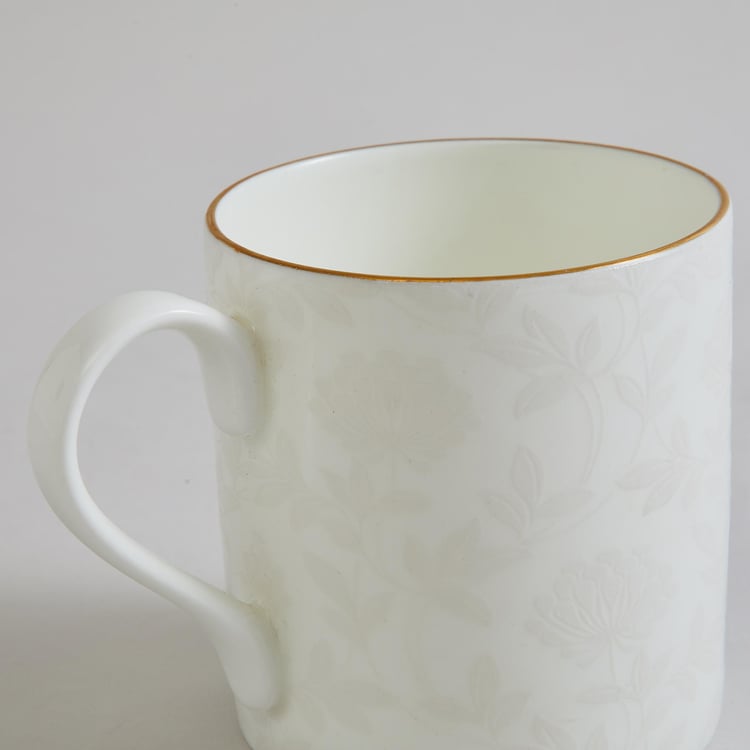 Altius Blomma Bone China Embossed Mug - 350ml