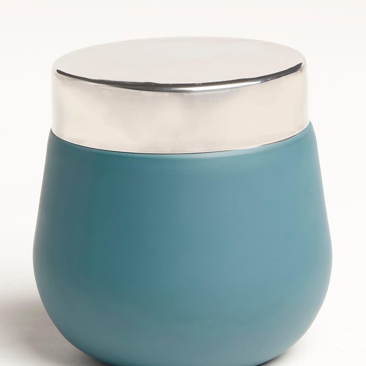 Food Icon Blue Solid Stainless Steel Canister - 900 ml - Set of 3