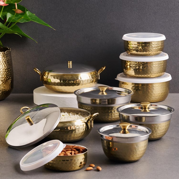 Shale Cantina Stainless Steel Food Storage Container with Lid - Set of 4